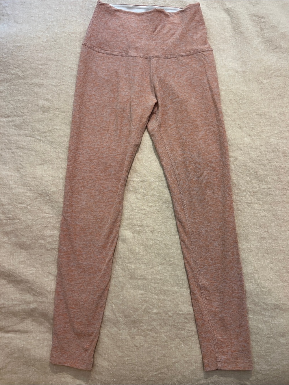 Heathered Rose High-Waist Leggings Beyond Yoga XS